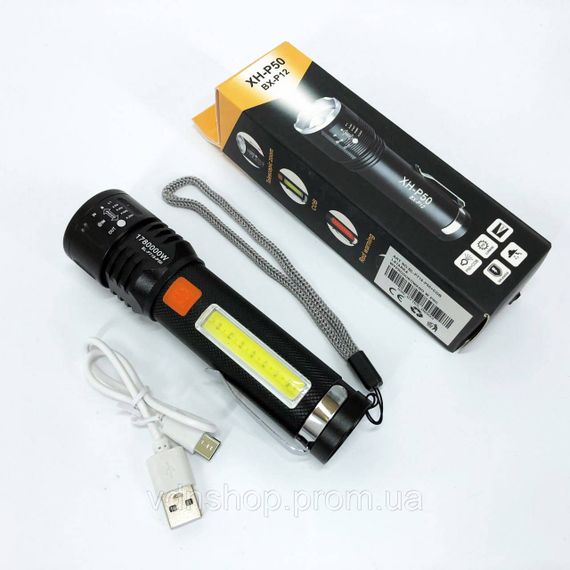 Мощный фонарь для рыбалки Bailong BL-P716-P50+COB, Фонарь аккумуляторный светодиодный мощный PG-86 | Зображення 7