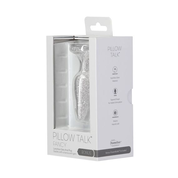 Скляна анальна пробка Pillow Talk Fancy Luxurious Glass Anal Plug, ⌀3,1см, віброкуля в подарунок | Зображення 6