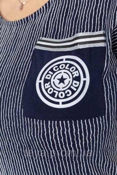 Плаття в смужку колір темно-синій розмір 9XL FA_007126 | Зображення 4