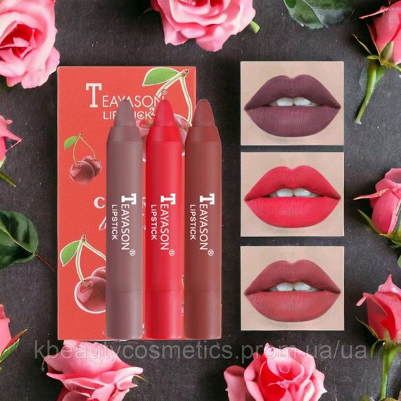 Набір помад-олівцем для губ Teayason Lipstick Вишня
