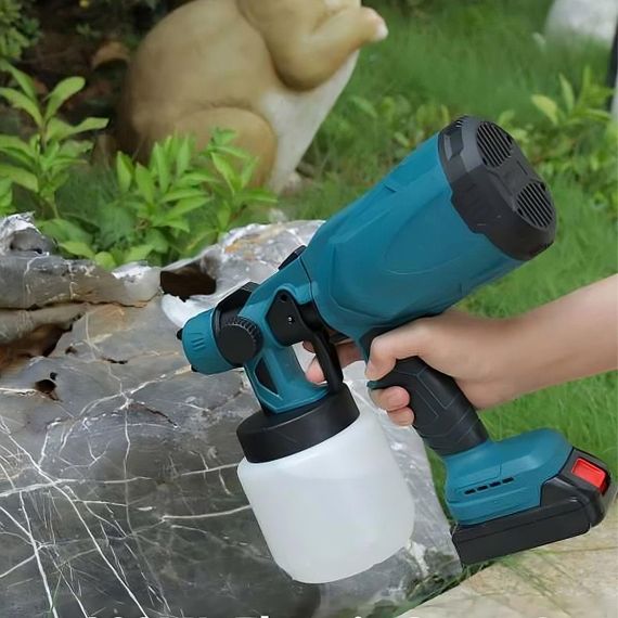 Краскопульт электрический на 800мл, с регулировкой ширины + аккумулятор 24V / Аккумуляторный краскораспылитель | Зображення 1