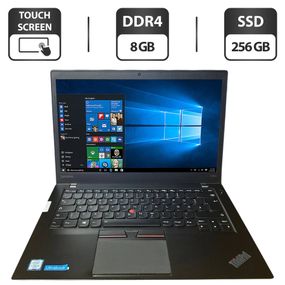 Ноутбук Б-класс Lenovo ThinkPad T460s / 14" (1920x1080) IPS Touch / Intel Core i5-6300U (2 (4) ядра по 2.4 - 3.0 GHz) / 8 GB DDR4 / 256 GB SSD / Intel HD Graphics 520 / WebCam б/у