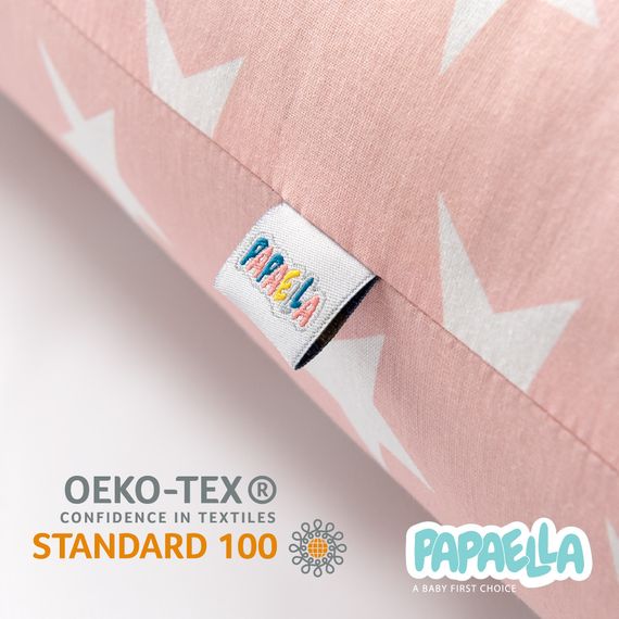 Захисні бортики-валики у дитяче ліжечко 2 шт ТM PAPAELLA 60х15 см, 120х15 см бавовна зірка/горошок пудра (8-34533*001) | Зображення 7