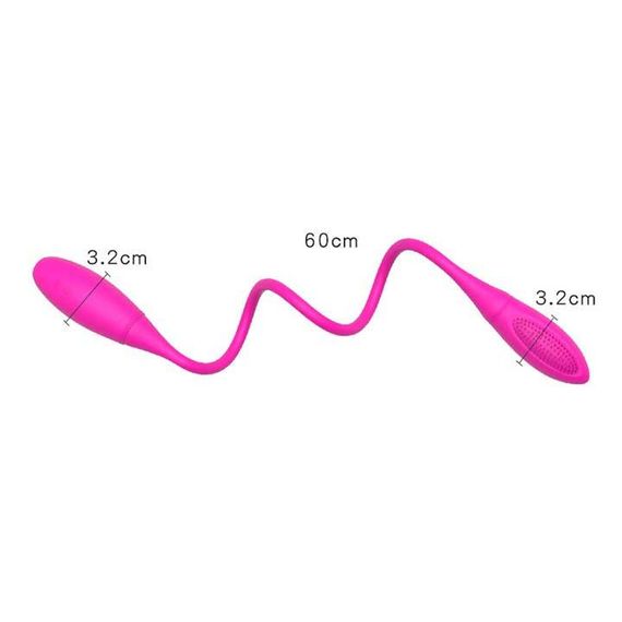 Гибкий двойной вибратор Baile Pretty Love Snaky Vibe USB – Вибраторы | Зображення 3