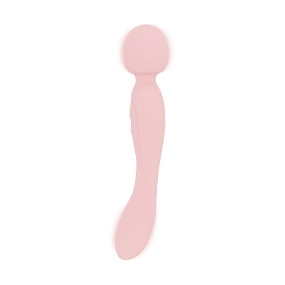 Вібромасажер Good Vibes Only - SIMI Double-Sided Wand Vibrator Soft Silicone - Pink | Зображення 1