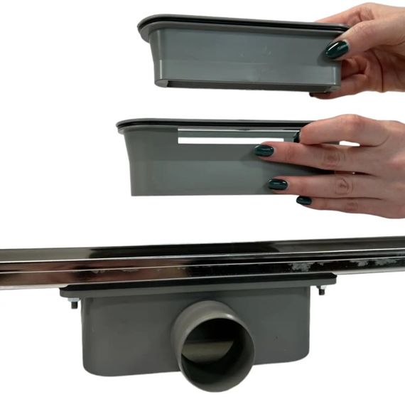 Душовий канал з горизонтальним фланцем Maxiflow Classic Legal 80 см решітка Дощ 4013.0Y050K.080.1 | Зображення 2