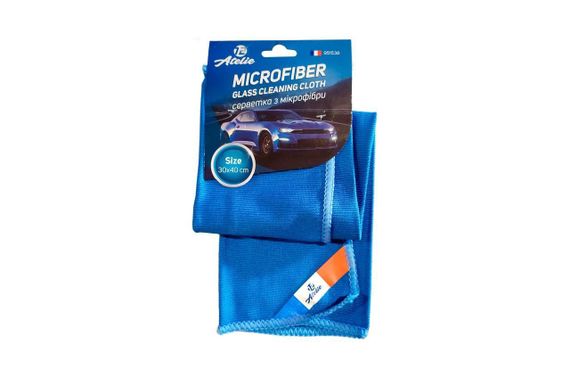 Серветка з мікрофібри для скла 30х40 см (блакитний) 12 Atelie 951538