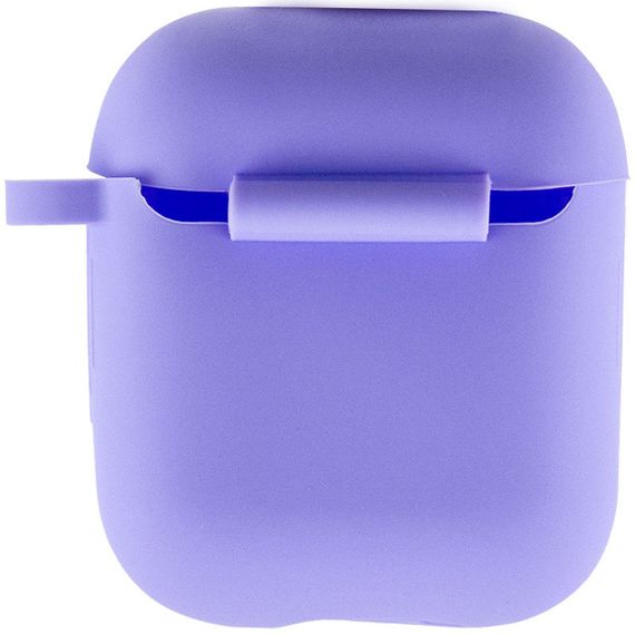 Силиконовый футляр New с карабином для наушников Airpods 1/2 Сиреневый / Dasheen | Зображення 2