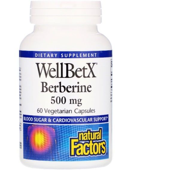 Барбарис Natural Factors WellBetX Berberine 500 mg 60 Veg Caps NFS-03544 | Зображення 1