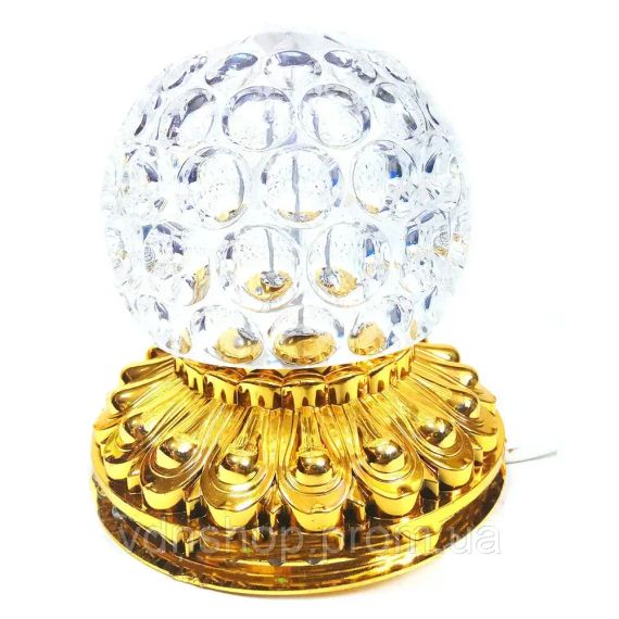 Диско шар на золотой подставке RD-7207, хрустальный шар с подсветкой