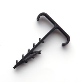 Дюбель-ялинка подвійна (12х5) для плоских дротів чорний (пач 100шт) APRO FT-2125B1