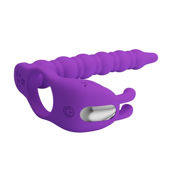 Виброкольцо PRETTY LOVE Blackney purple, 7 vibration functions Memory function sexstyle | Зображення 4