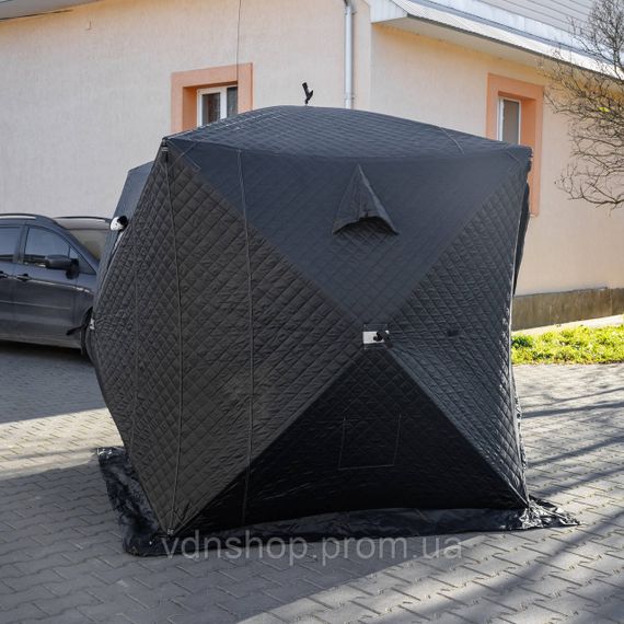 Намет зимовий утеплений "куб" 210х210х210 для рибалки туризму кемпінгу та подорожей Чорний LU-BD18B | Зображення 2