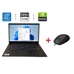 Мобільна робоча станція Lenovo ThinkPad P1 Gen 3 / 15.6" (3840x2160) OLED / Intel Core i7-10875H (8 (16) ядер по 2.3 - 5.1 GHz) / 16 GB DDR4 / 512 GB SSD M.2 / nVidia Quadro T1000, 4 GB GDDR5, 128-bit / WebCam / Fingerprint б/в + Подарунок Дротова миша