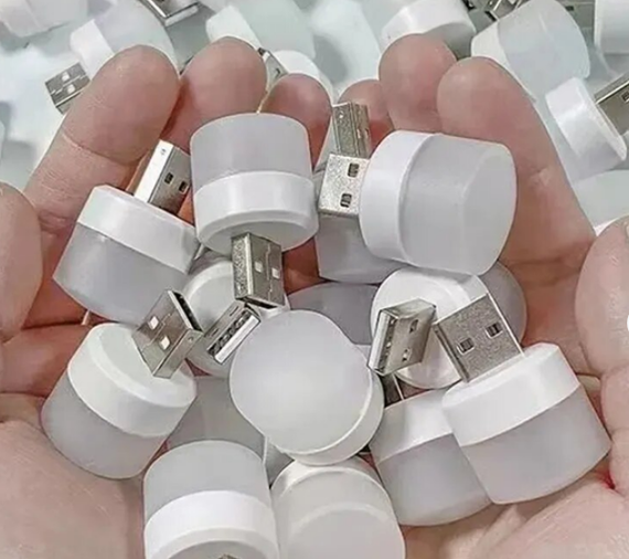 Портативна USB LED лампа світильник компактний ліхтарик холодне біле світло | Зображення 4