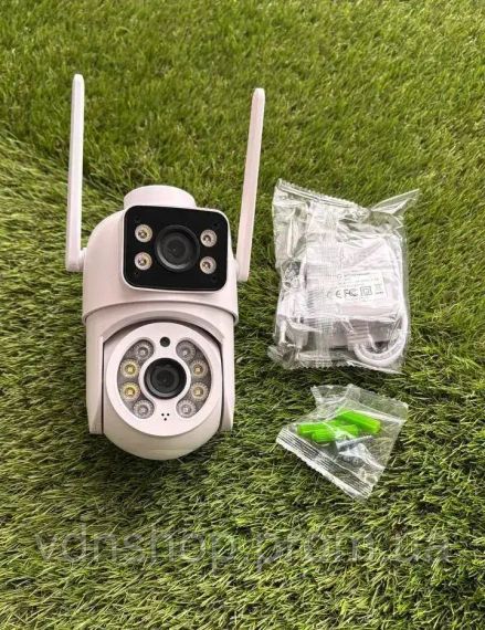 Камера відеоспостереження 6MP ICESEE поворотна з двома об'єктивами A28 | Зображення 2