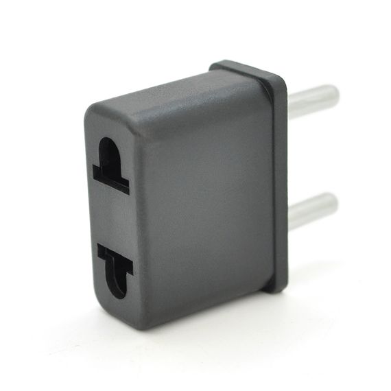 Перехідник на євророзетку, 125-250V, 6A, 500W, в упаковці 100 штук, ціна за штуку, Black