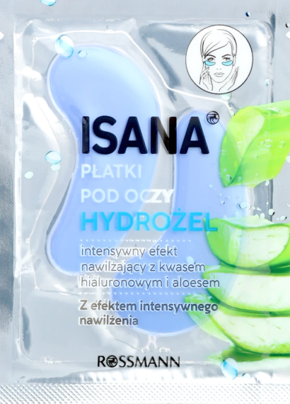 ISANA Гідрогелеві патчі для очей, що інтенсивно зволожують з алое, 2 шт.
