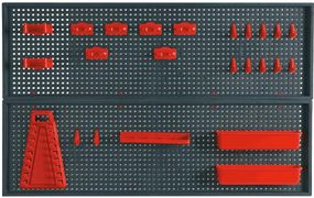 Панель перфорована для інструменту TOPEX 50 x 80 см, 2 контейнера, 10 затискачів, 8 зажимів 79R186