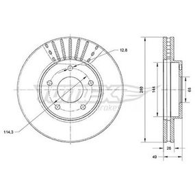 Диск тормозной передний Nissan Almera/Maxima/Primera 00-07/ X-Trail 01-13 (280x28), TX 71-00