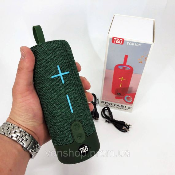 Музыкальные колонки для улицы TG619C, Колонка портативная акумуляторная, Блютуз аудио приемник LU-99 | Зображення 1
