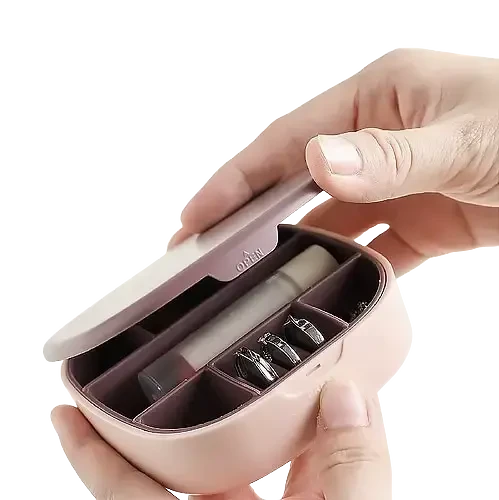 Маленька дорожня скринька для прикрас, міні-органайзер для прикрас із дзеркалом | Зображення 5