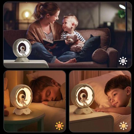 Нічник світлодіодний космонавт XO OZ12 Spaceman 1200mAh сенсорне керування нічник