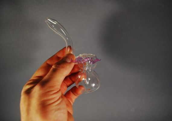 Стеклянная трубка Wow зеленый мрамор | Зображення 6