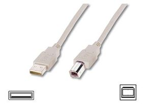 Кабель ASSMANN USB 2.0 (AM/BM) 3.0m, biege (AK-300102-030-E)