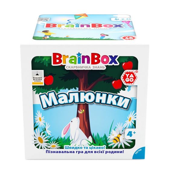 Карточная игра Brainbox "Рисунки" Yago BZZBRPI01UA 55 карточек 1 игральный кубик | Зображення 2