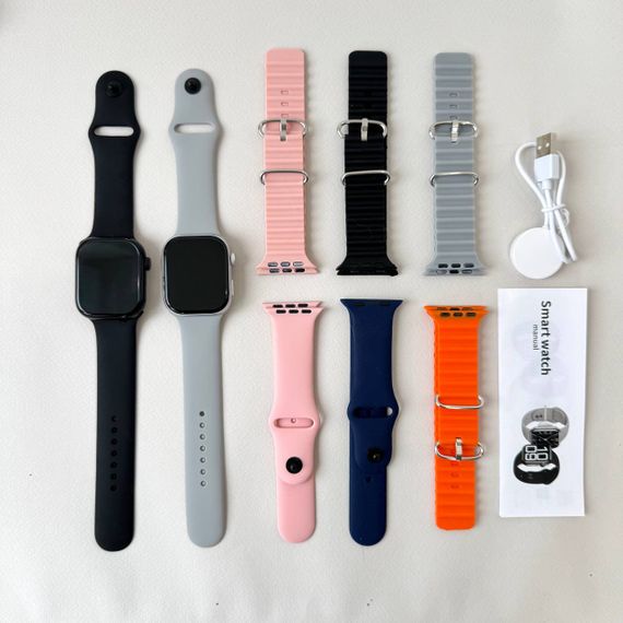 Розумний годинник Smart Watch 10 + 8 ремінців (Чорний) UA | Зображення 6