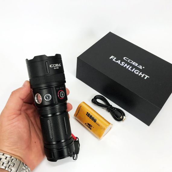 Ліхтар CB-B53-TG, 3х18650, power bank, індикація заряду, Ліхтарик світлодіодний для туриста надпотужний | Зображення 5