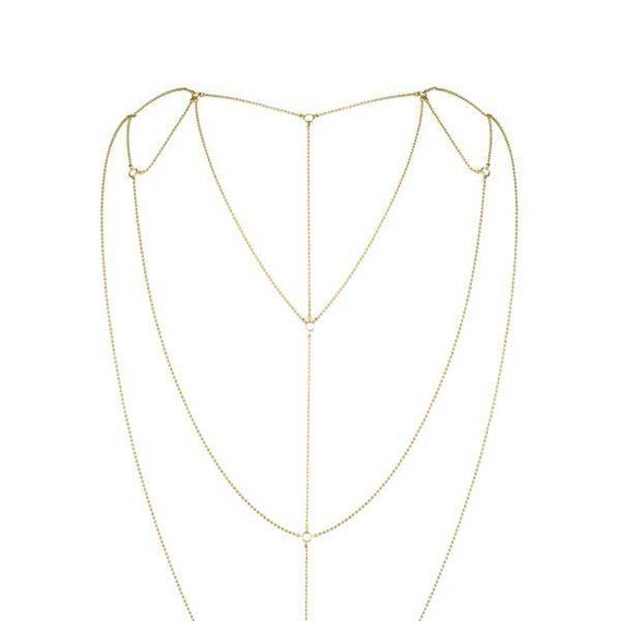 Ланцюжок для спини Bijoux Indiscrets Magnifique Back and Cleavage Chain, прикраса для тіла, Gold | Зображення 1
