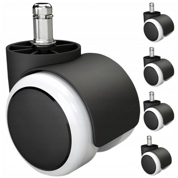 Колесо до офісного крісла нейлонове комплект 5 шт Bonro чорне