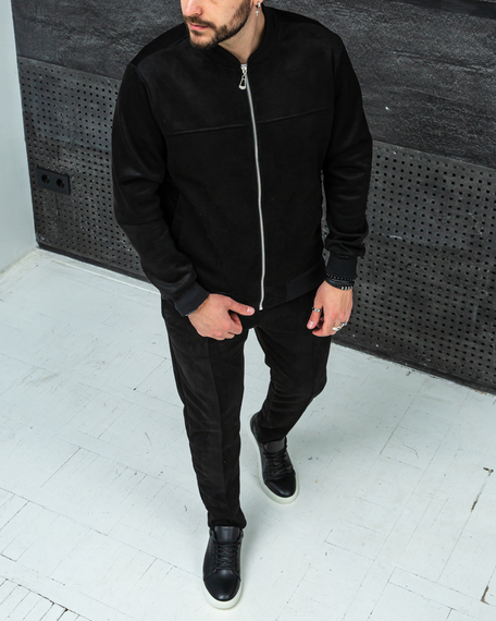 Брюки замш чёрный S XL | Зображення 3