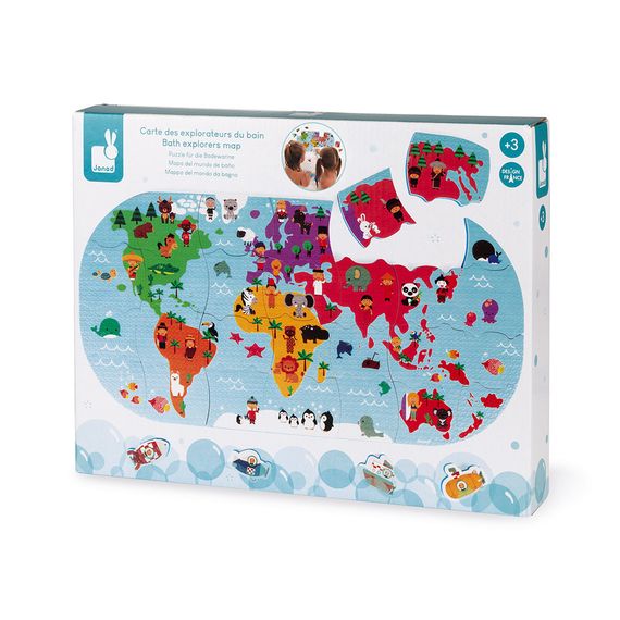 Игрушка для купания Janod Пазл Карта мира J04719 (J04719) | Зображення 2