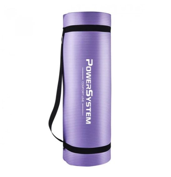 Килимок для йоги та фітнесу Power System PS-4017 NBR Fitness Yoga Mat Plus Purple (180х61х1) (PS-4017_Purple) | Зображення 8