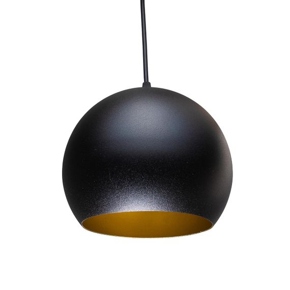 Світильник підвісний (люстра) Bowl P200 Чорний, Золото, Atmolight
