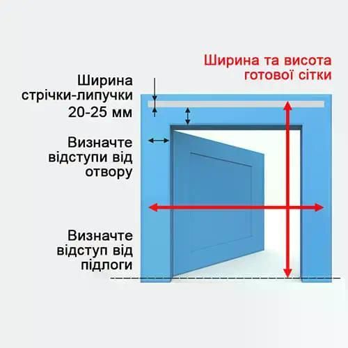 Дверна москітна сітка "Жалюзі" U 130*200 см | Зображення 4