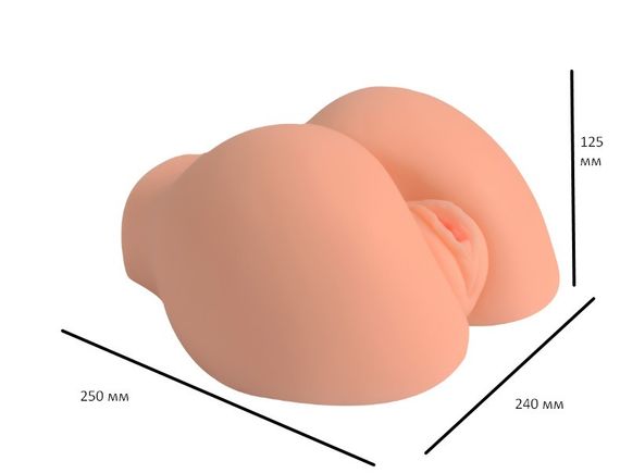 (БЕЗ КОРОБКИ) МАСТУРБАТОР вагина и анус "Joshua Red Plum" sexstyle