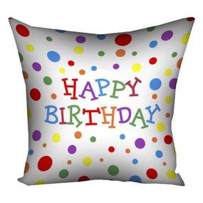 Подушка габардинова з принтом Happy birthday 40x40 (4P_18M002)