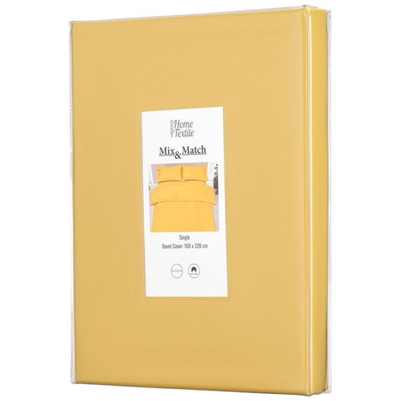 Простирадло на резинці Ardesto Mix&Match, 160х200+30см, 100% бавовна, сатин, жовтий (ART1620FSS)