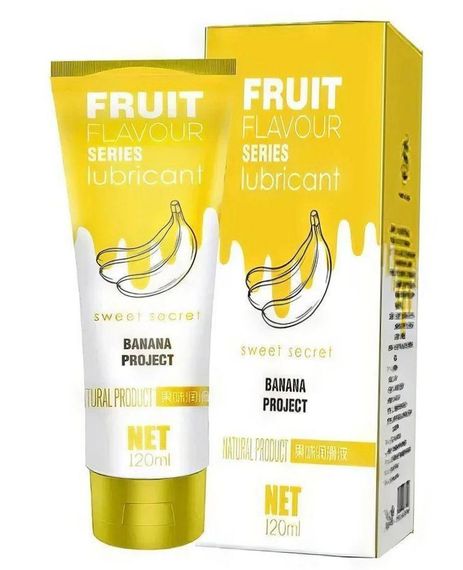Лубрикант водный Fruit Flavour Series – Banana Project, аромат и вкус банана Sex Aura | Зображення 1