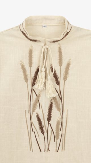 Сорочка вишиванка для хлопчика Dinomin D2890-1 164 см Бежевий shop (2000999143540) | Зображення 1