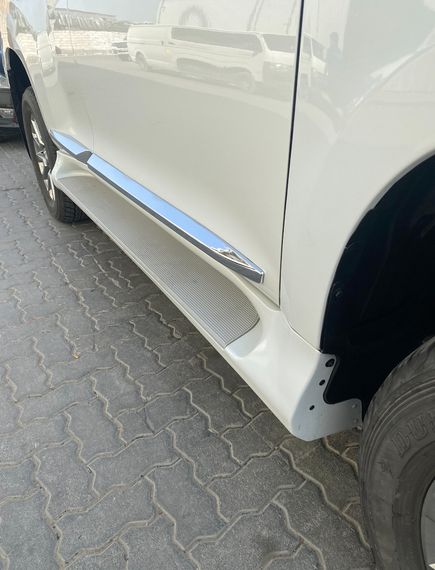 Бокові пороги GX-style (2 шт., алюміній) Білий колір для Toyota Land Cruiser Prado 150 | Зображення 3