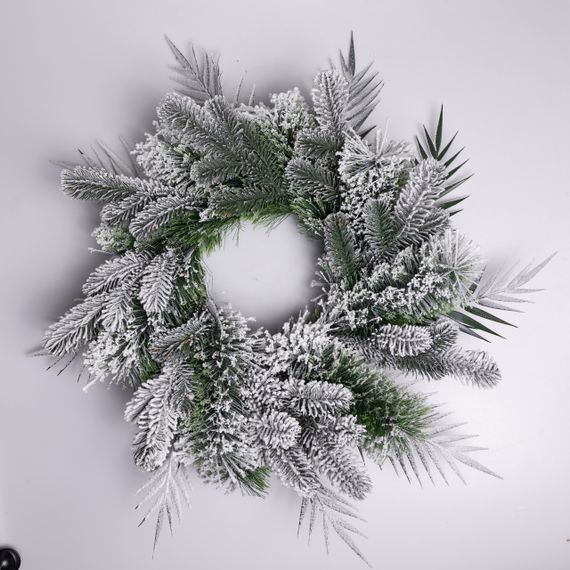 Штучний різдвяний вінок Засніжений Святковий 60 см TD-VINSN | Зображення 3