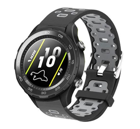 Спортивний ремінець Primo Perfor Classic для годинника Huawei Watch 2 - Black&Grey