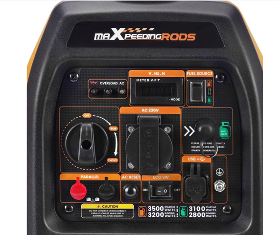 Генератор инверторный БЕНЗИНОВОЙ MXR3800 (3,2 kW), однофазный, 220V, 50Hz, объем бака 4л, ручной запуск | Зображення 3