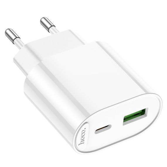 СЗУ 110-240V HOCO C109A 1xUSB-C, PD20W, White, Blister | Зображення 2