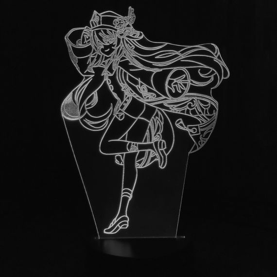 Акриловий світильник-нічник Ху Тао (Hu Tao) білий tty-n000582